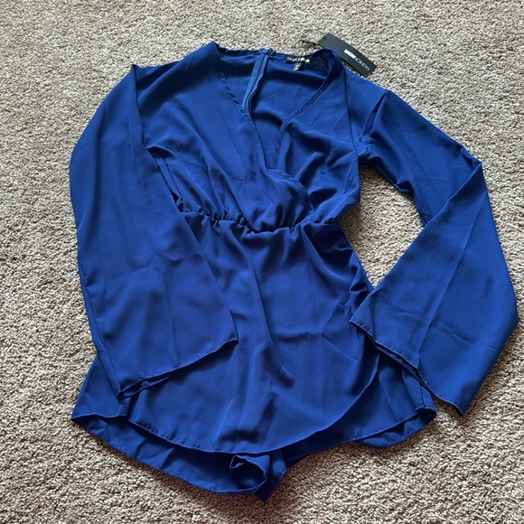 FASHION NOVA Blue Romper - Picture 4 of 4